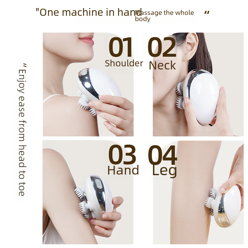 Electric Handheld Massager with Heating Function